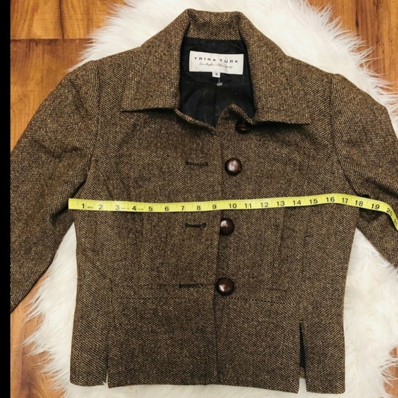 Trina Turk Women’s Jacket wool  Blazer Coat Size 8 - Picture 6 of 8